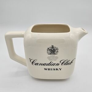Canadian Club Whisky Pub Jug Water Pitcher - Queen Elizabeth II Royal Seal